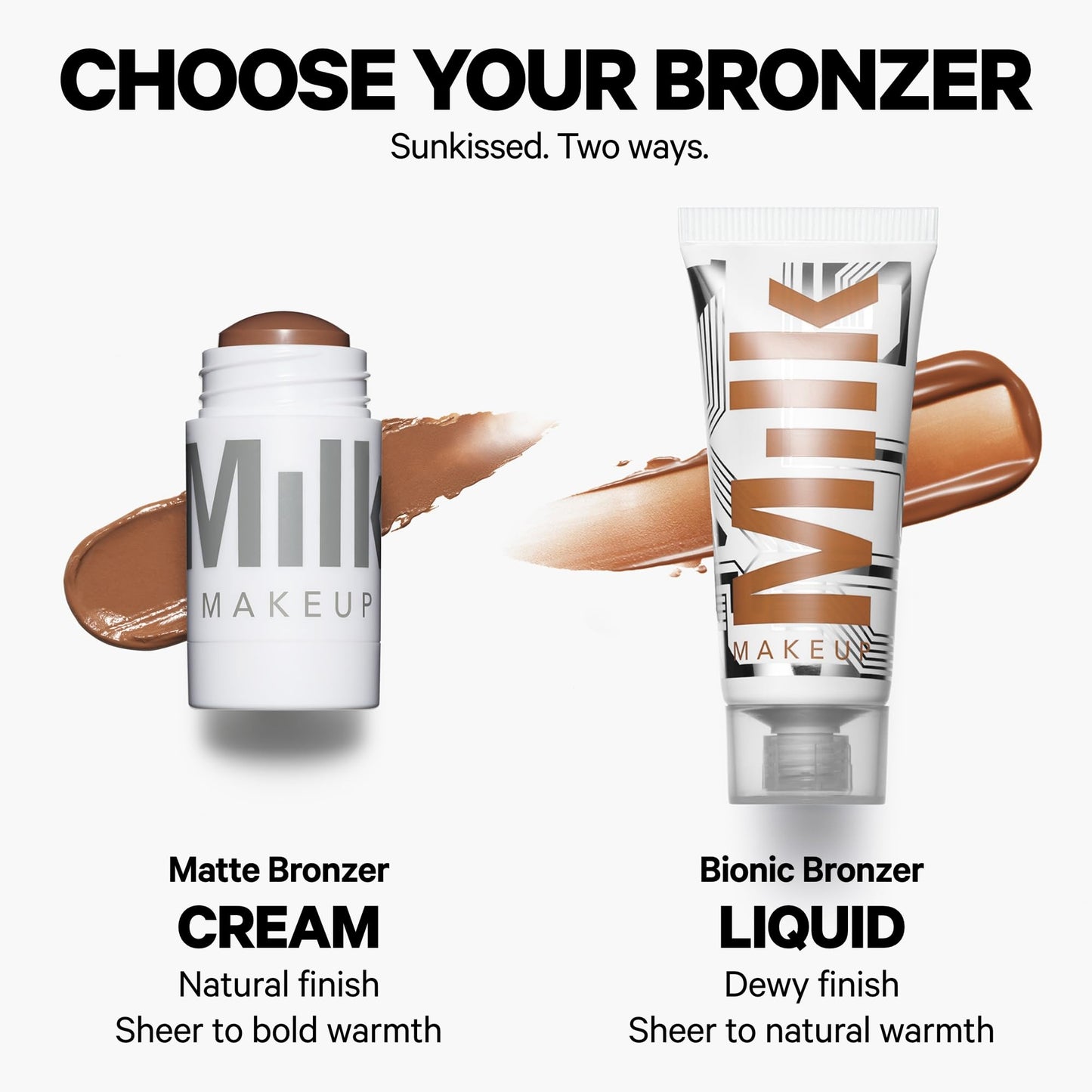Milk Makeup Matte Bronzer – Buildable Cream Bronzer Stick with Mango Butter + Apricot Oil – Hydrating, Multi-Use Formula for a Sunkissed Glow – Blaze, 0.19 oz