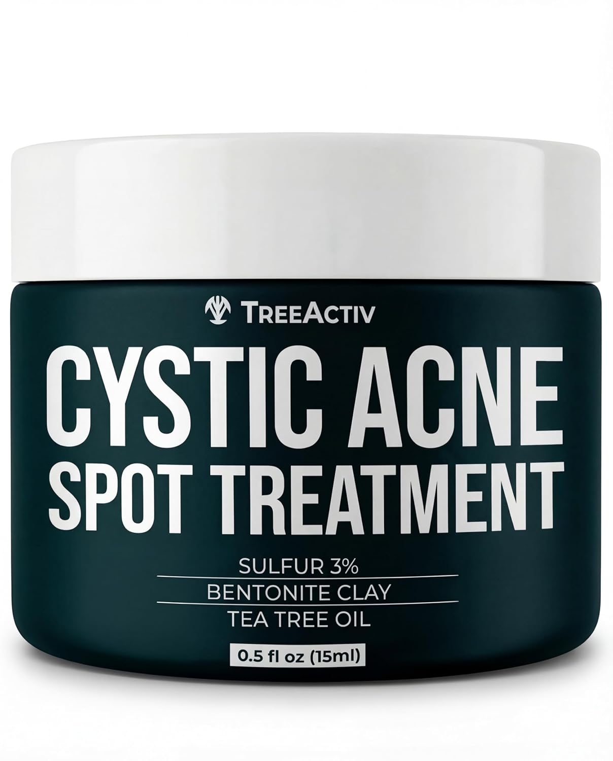 Cystic Acne Spot Treatment Paste - Sulfur & Tea Tree Oil | 0.5 oz for Deep Breakouts
