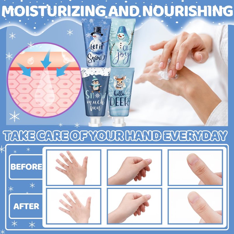Dansib 36 Winter Hand Cream Bulk Winter Holiday Hand Lotion Party Gifts for Women Moisturizing Cracked Care Scented Lotion 1.1 Fl oz Travel Size Dry Skin Xmas Stocking Stuffers Men Coworkers