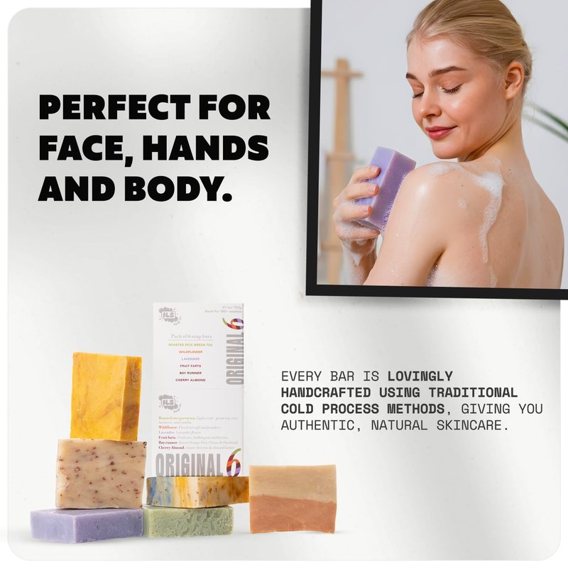 Iron Lion Soap – All-Natural Soap bar for Men & Women – Cold Process, Handmade in the USA - His Mix 3 Pack