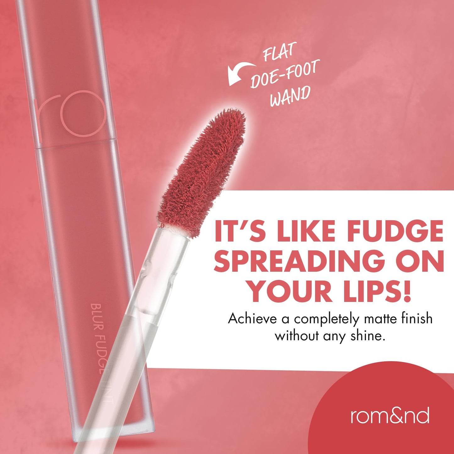 rom&nd BLUR FUDGE TINT 14 UNROSE: Velvety Matte Lip & Cheek Stain | K-Beauty Blurring Effect | Long-Lasting, Non-Drying Cream Formula with Vitamin E