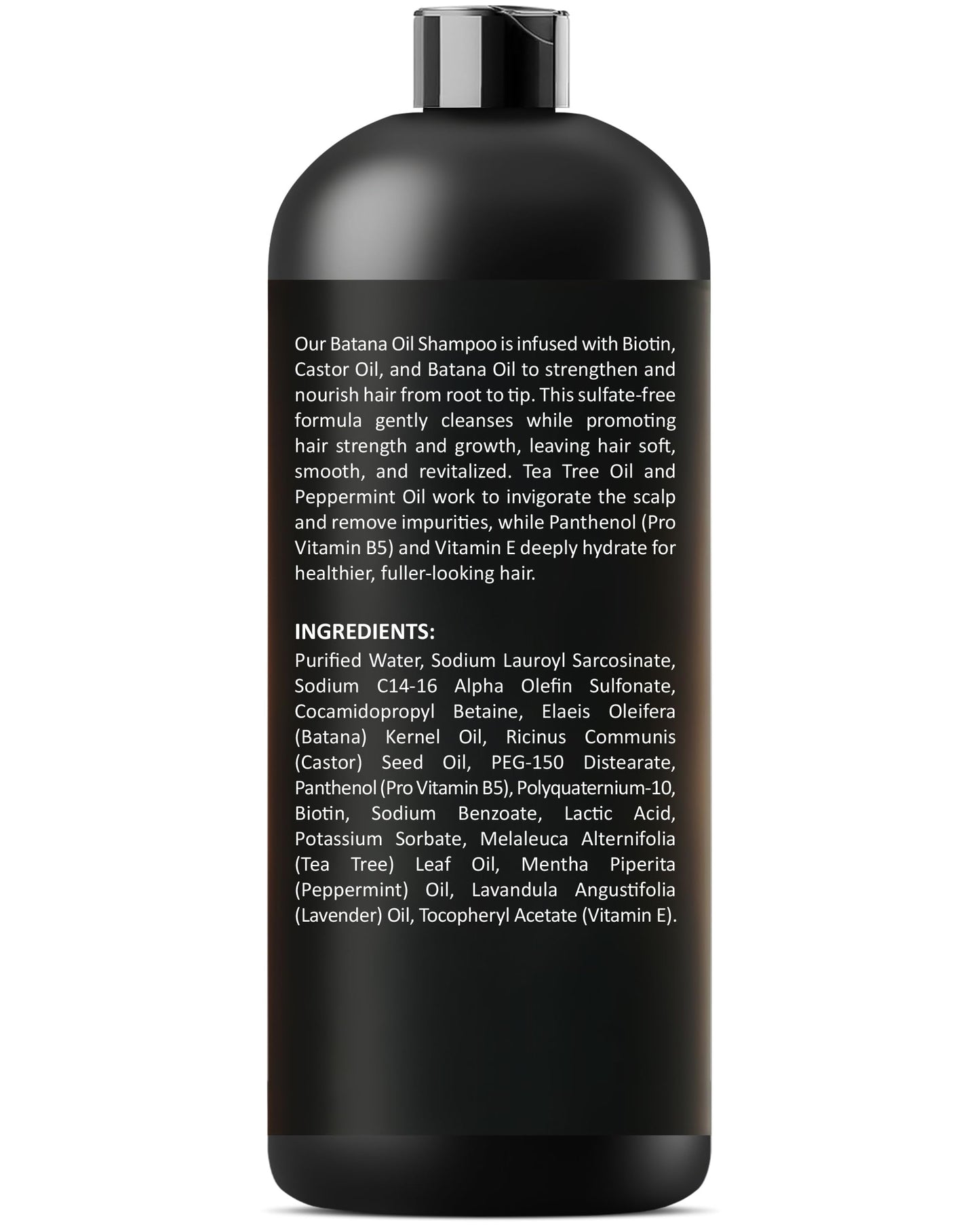 INFINA ESSENTIALS Batana Oil Shampoo | 16 fl oz | with Biotin & Tea Tree | Moisturizing, Strengthening & Nourishing Formula | Promotes Hair Growth and Thickness