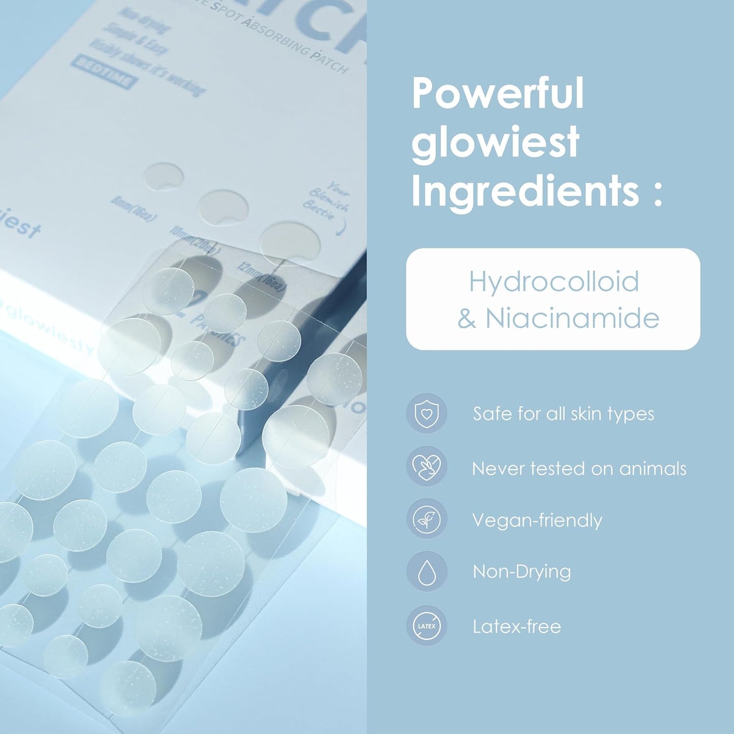 Active Spot Alleviating Patches - Hydrocolloid Treatment for Acne | 52 Patches in 8mm, 10mm & 12mm Sizes
