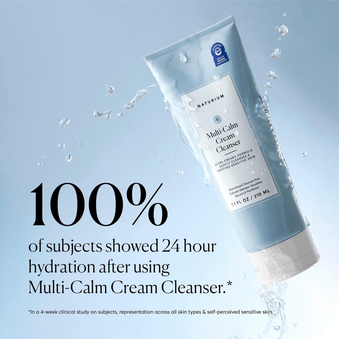 Naturium Multi-Calm Cream Cleanser, Hydrating Face Wash for Eczema-Prone Skin, 210 mL / 7.1 fl oz