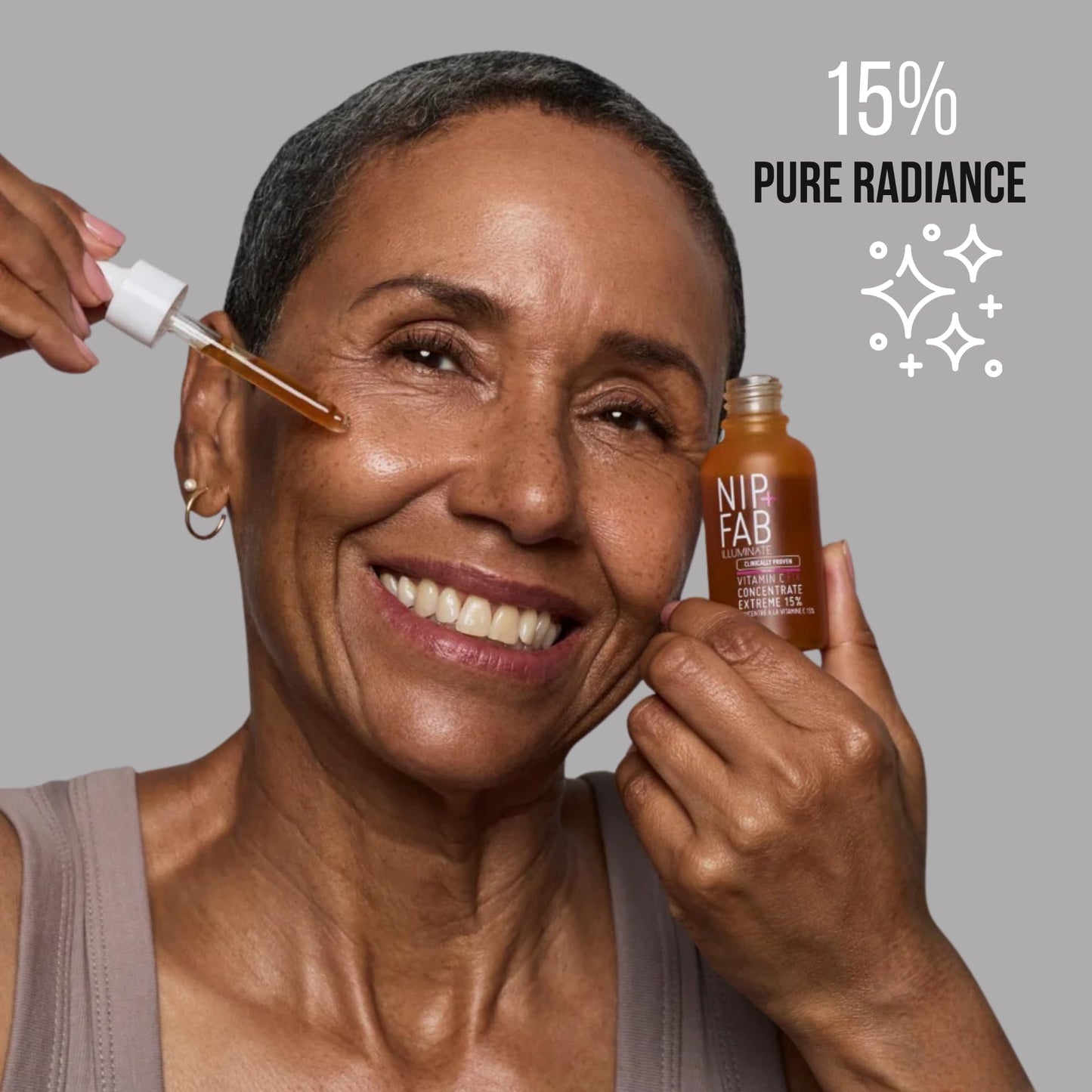Nip+Fab Vitamin C Fix Concentrate Extreme 15% 1 fl oz | Face Skin Radiance Booster | 3 Forms of Vitamin C | Ferulic Acid | Skin Protection | Moisturizing Hydrating Antioxidant
