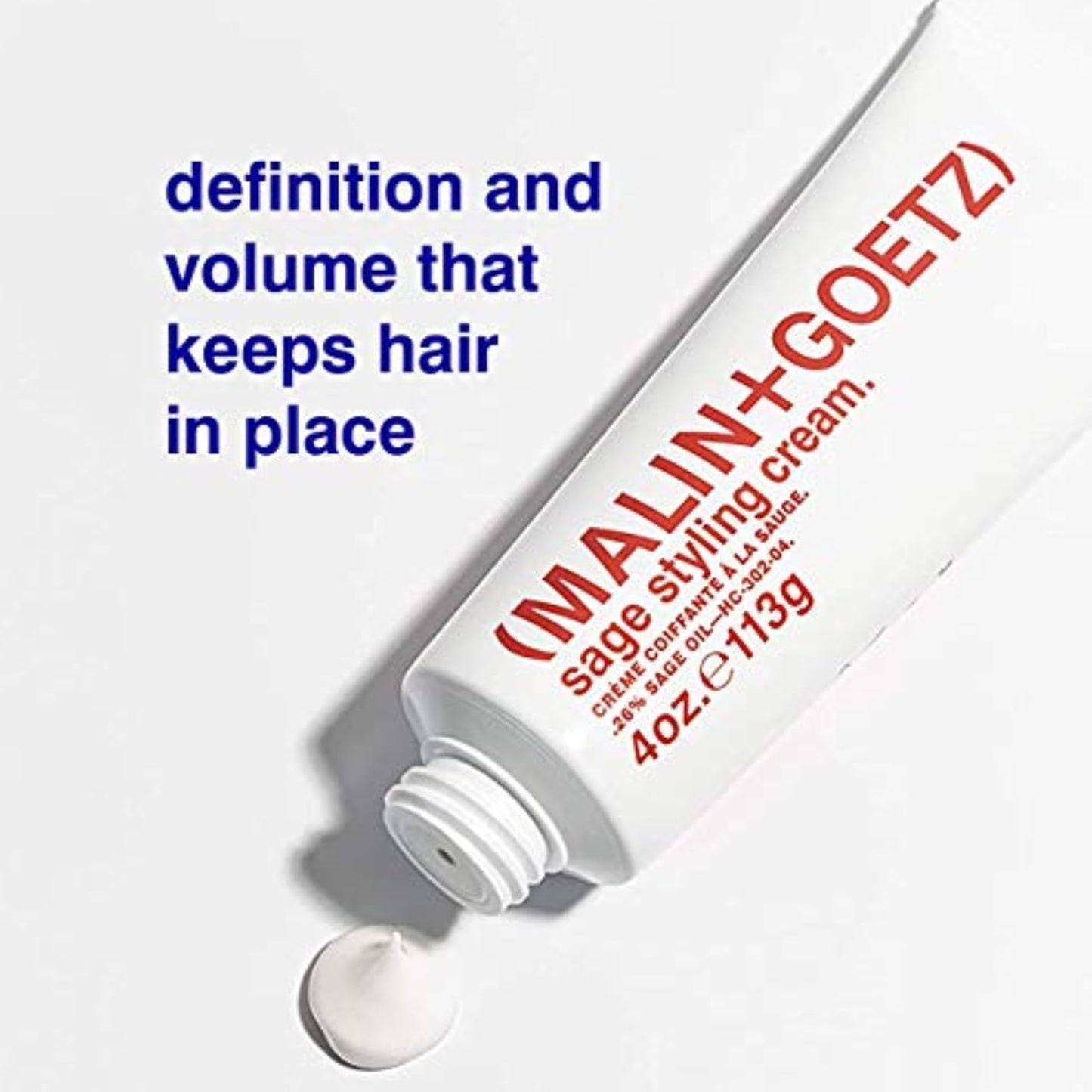 MALIN+GOETZ Sage Styling Cream - Flexible Hold for All Hair Types | Adds Shine & Volume | Tames Frizz (1 Fl Oz / 4 Fl Oz)