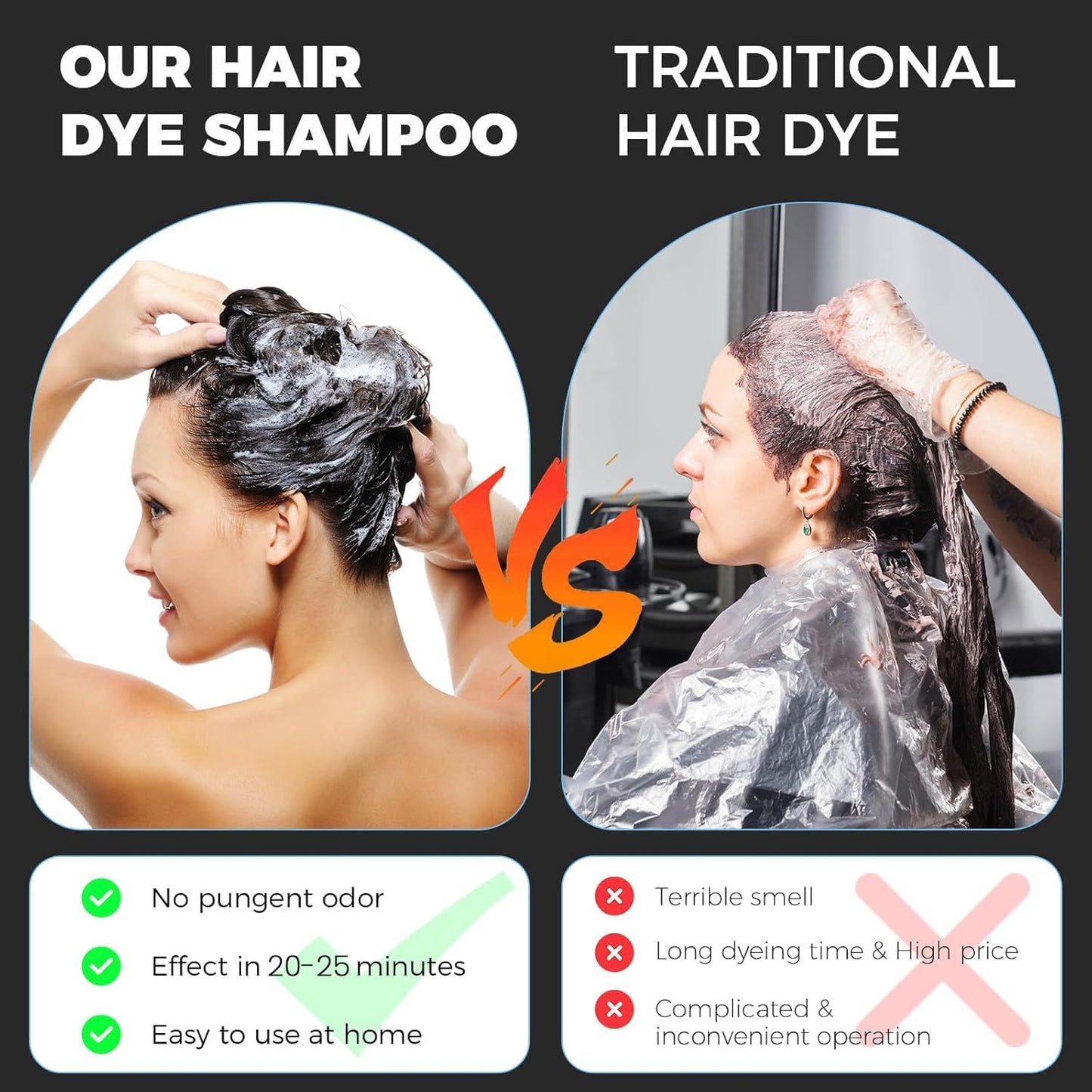 YOURTONE Light Brown Hair Dye Shampoo 3 in 1, Hair Color Shampoo for Gray Hair Coverage for Women Men, Herbal Formula, Lasts up to 30 Days (16.9 Fl Oz)