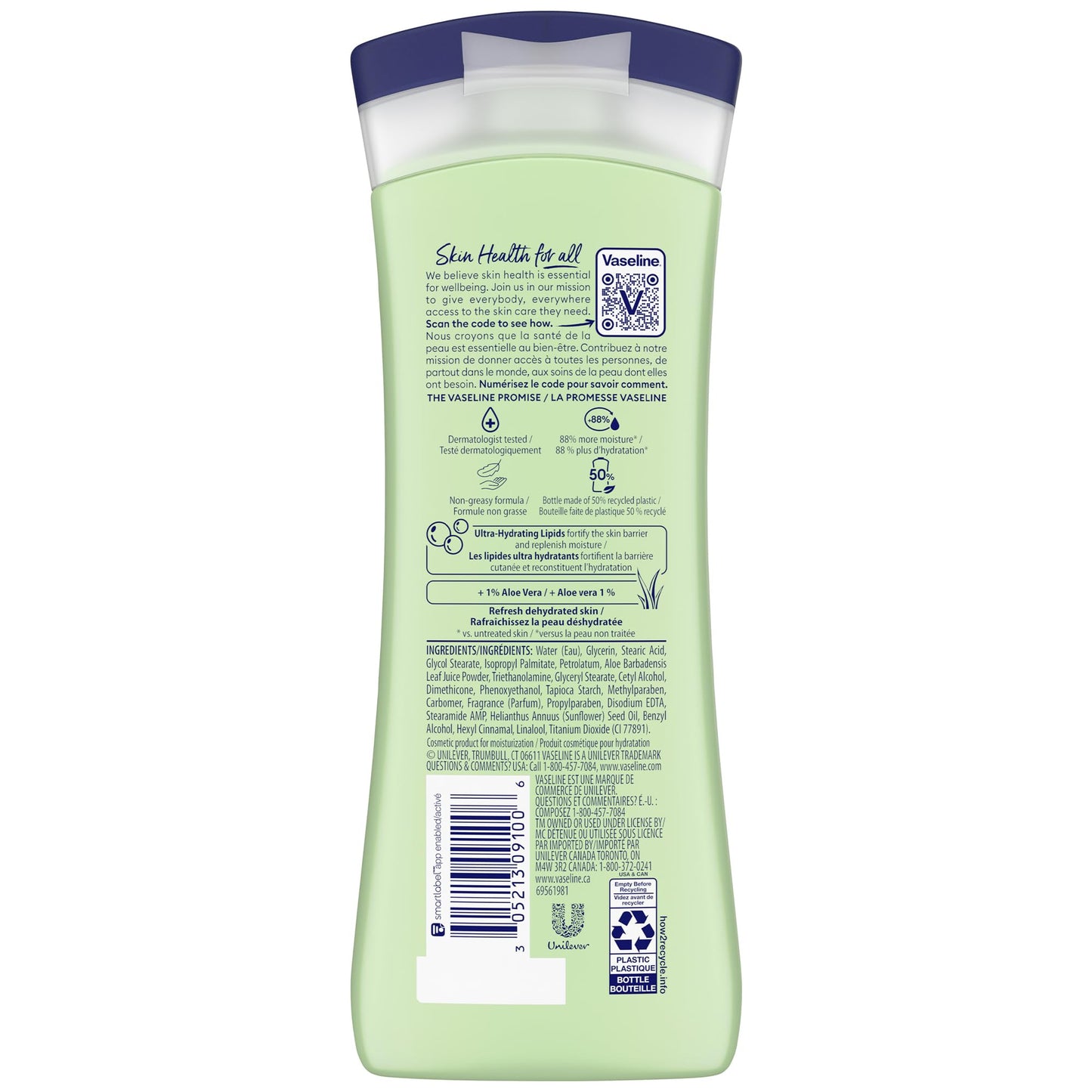 Vaseline Soothing Hydration 6-Pack – Intensive Care Moisturizing Hand and Body Lotion with Aloe, Ultra-Hydrating Lipids, 48 Hours of Moisture, 10 Oz Ea