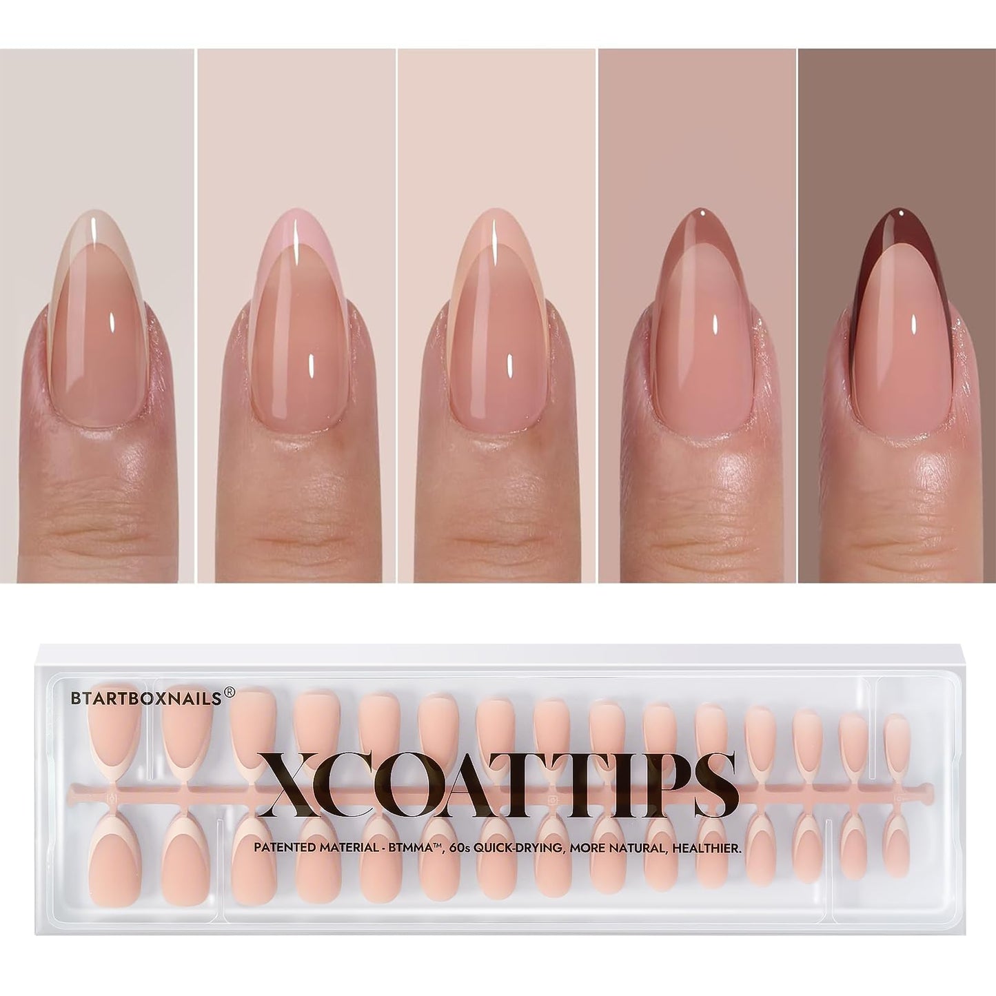 btartboxnails XCOATTIPS French Gel Nails Nail Gel for Nail Tips
