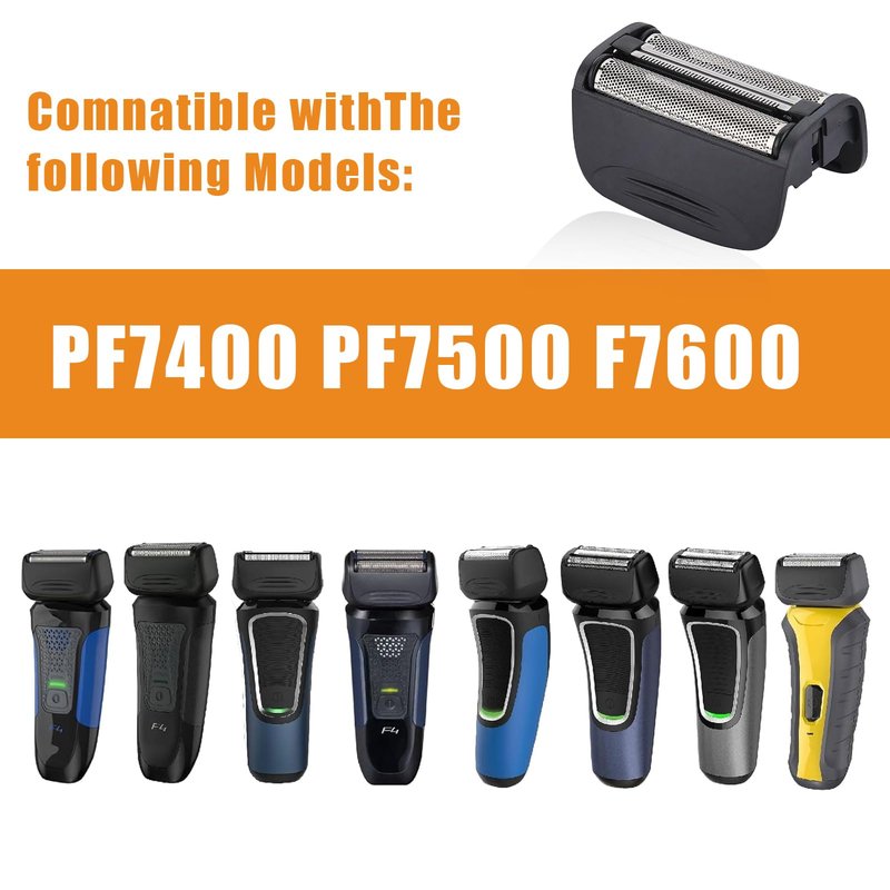 Shaver Replacement Head Compatible with Remington Foil Shaver PF7400, PF7500, and PF7600 Models (Black(2PCS))