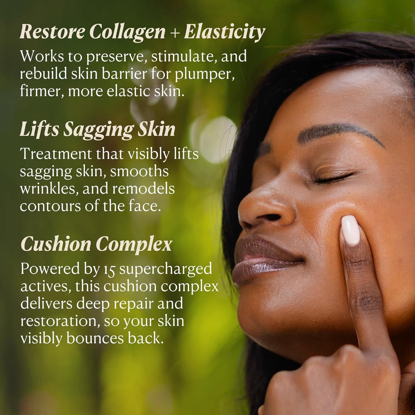 Collagen Cushion Pressed Serum - Anti-Aging Hydrating Face Cream with Retinol & Peptides | Skin Tightening for Wrinkles & Stretch Marks