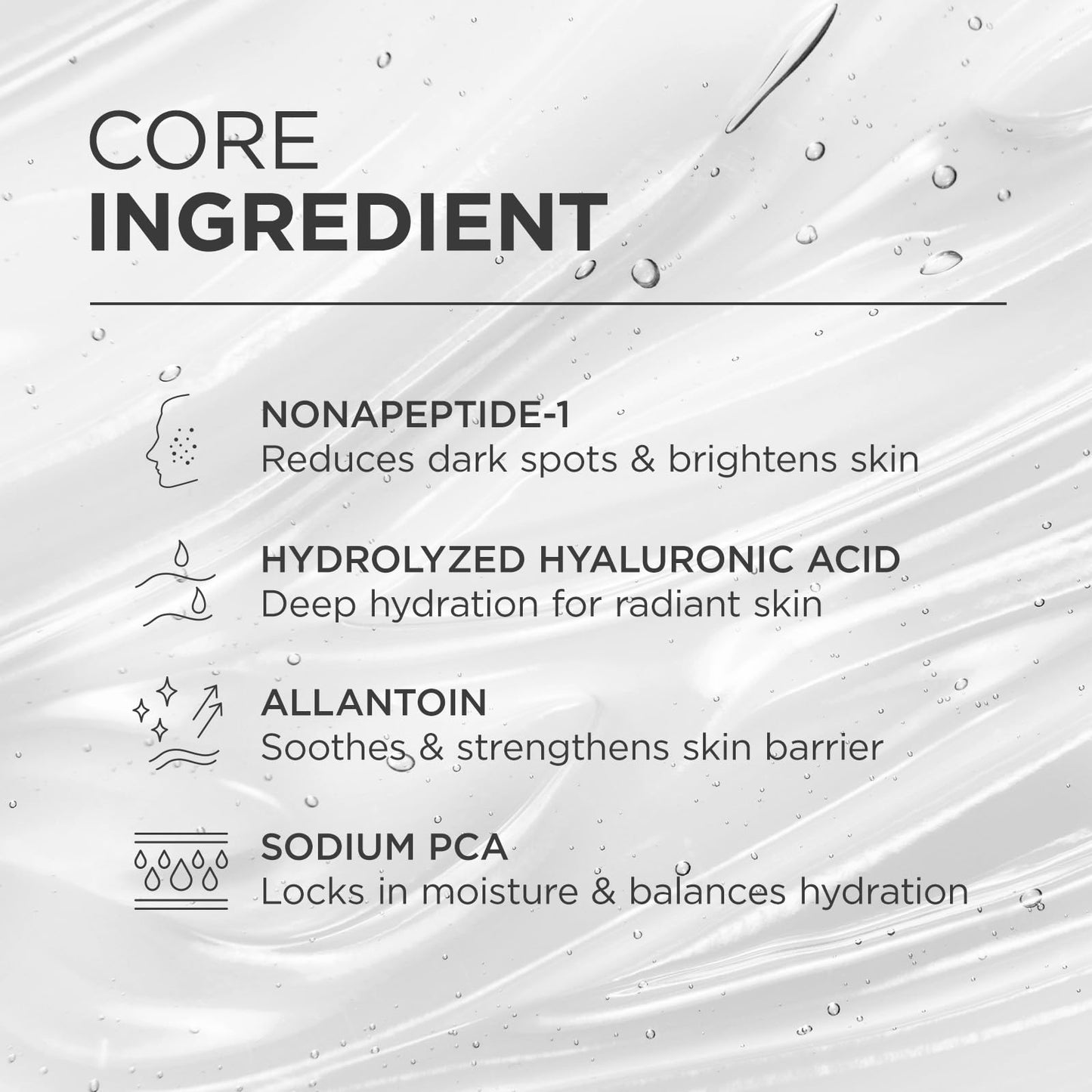 BIOCHEM Nonapeptide-1 Brightening Serum– Ampoule for Even Skin Tone & Natural Glow– Anti-Aging Peptide Treatment for Face & Neck,1.01 fl oz/30 mL