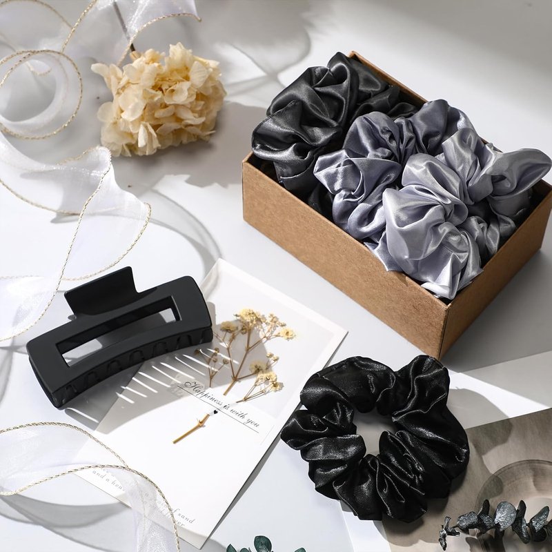 Mother's Day Hair Care Gift Set - 12 Pcs Spa Kit with Black Microfiber Hair Drying Towel | Unique Gift for Mom, Grandma, or Best Friend