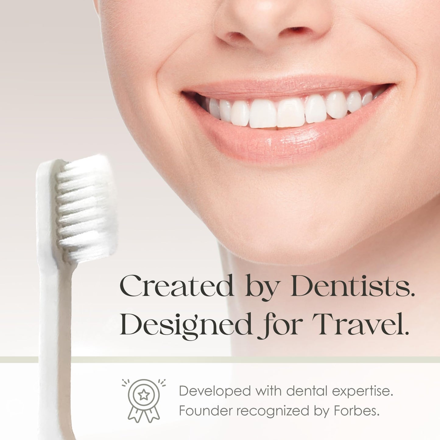 Minibox Folding Travel Toothbrush with Dual-Length Bristles & Case, Compact Mini Design for Business Trips, Camping, and Outdoor Activities, 1 Pack with 2 Extra Replaceable Brush Heads, Black & Purple