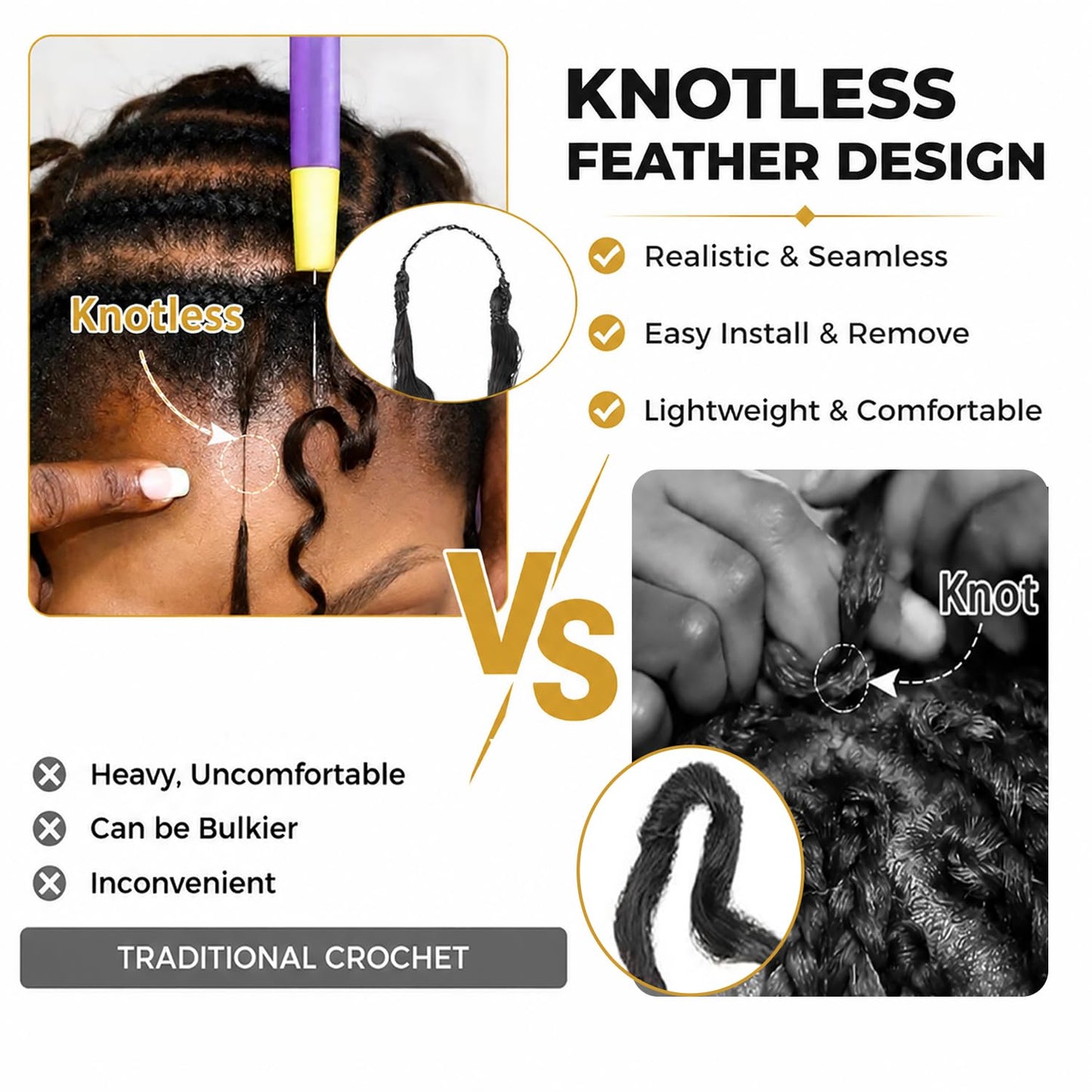 Burmese Curly Crochet Human Hair Extensions Crochet Hair For Black Women Knotless Pre-Separated Feather Crochet Human Hair Spiral Curly Invisible Crochet Hair Natural Black (12inch)