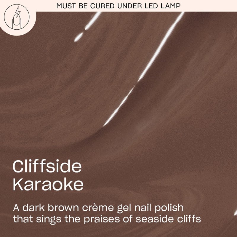 OPI GelColor Cliffside Karaoke | Opaque Dark Neutral Brown Crème LED Cure Gel Nail Polish | Salon-Quality Shine, Long-Lasting Wear | Vegan & HEMA Free | 0.5 Fl Oz