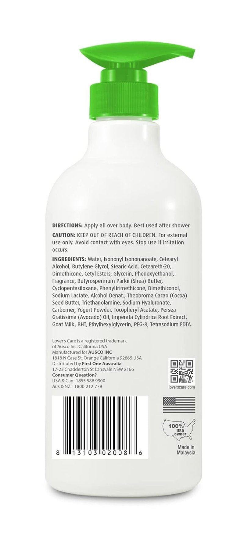 Goat Milk Body Lotion for Dry Skin - Nourishing Avocado Formula | 27 fl oz (800ml)