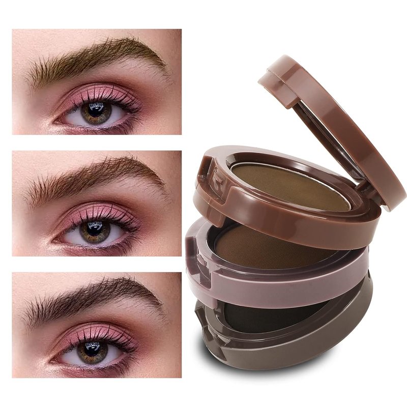 Eyebrow Powder Palette - 3 Color Waterproof Brow Makeup for Perfectly Defined Brows | Long-Lasting Formula