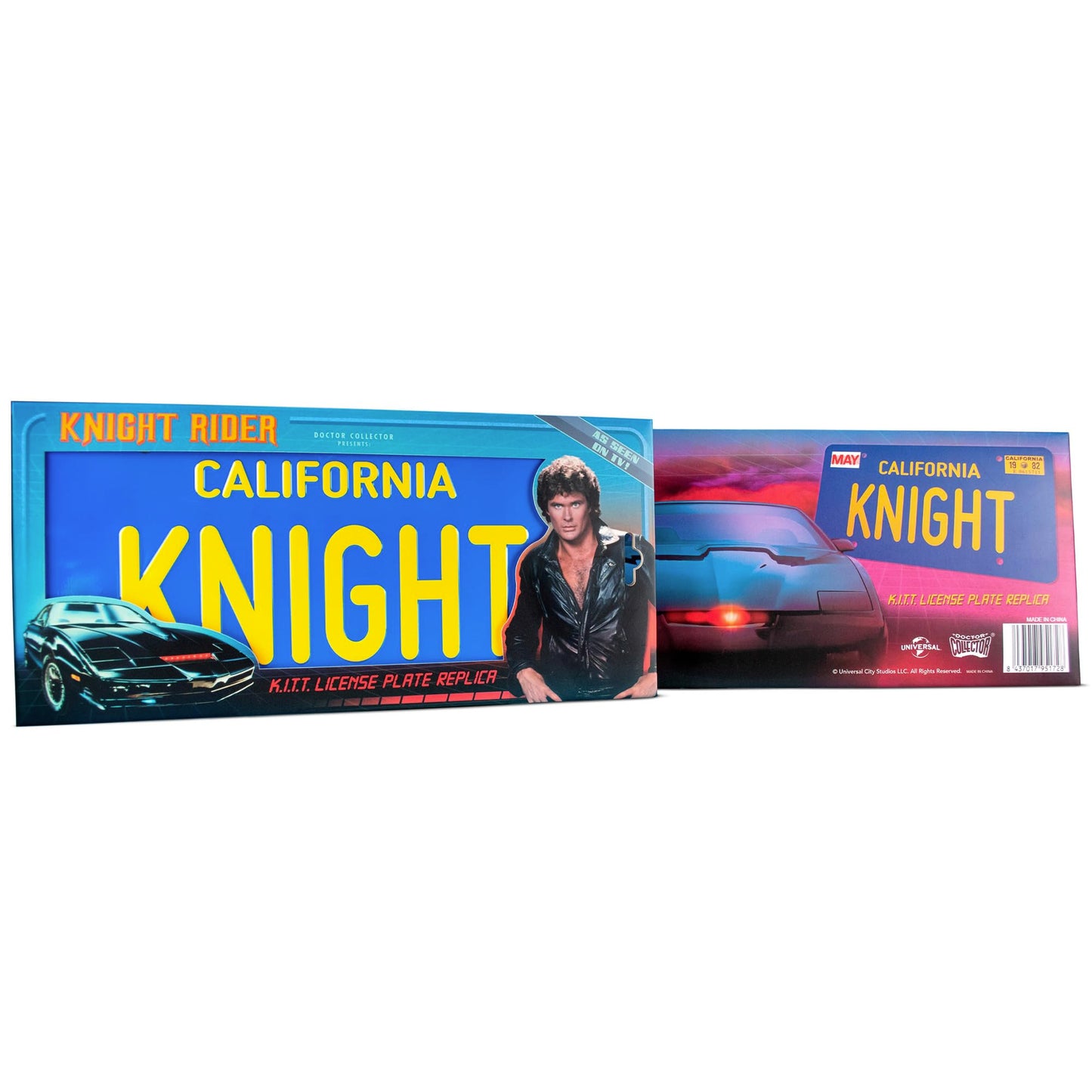 Doctor Collector: Knight Rider - K.I.T.T. License Plate Replica - Officially Licensed Collectible Based On The Hit Franchise, 80's TV Memorabilia