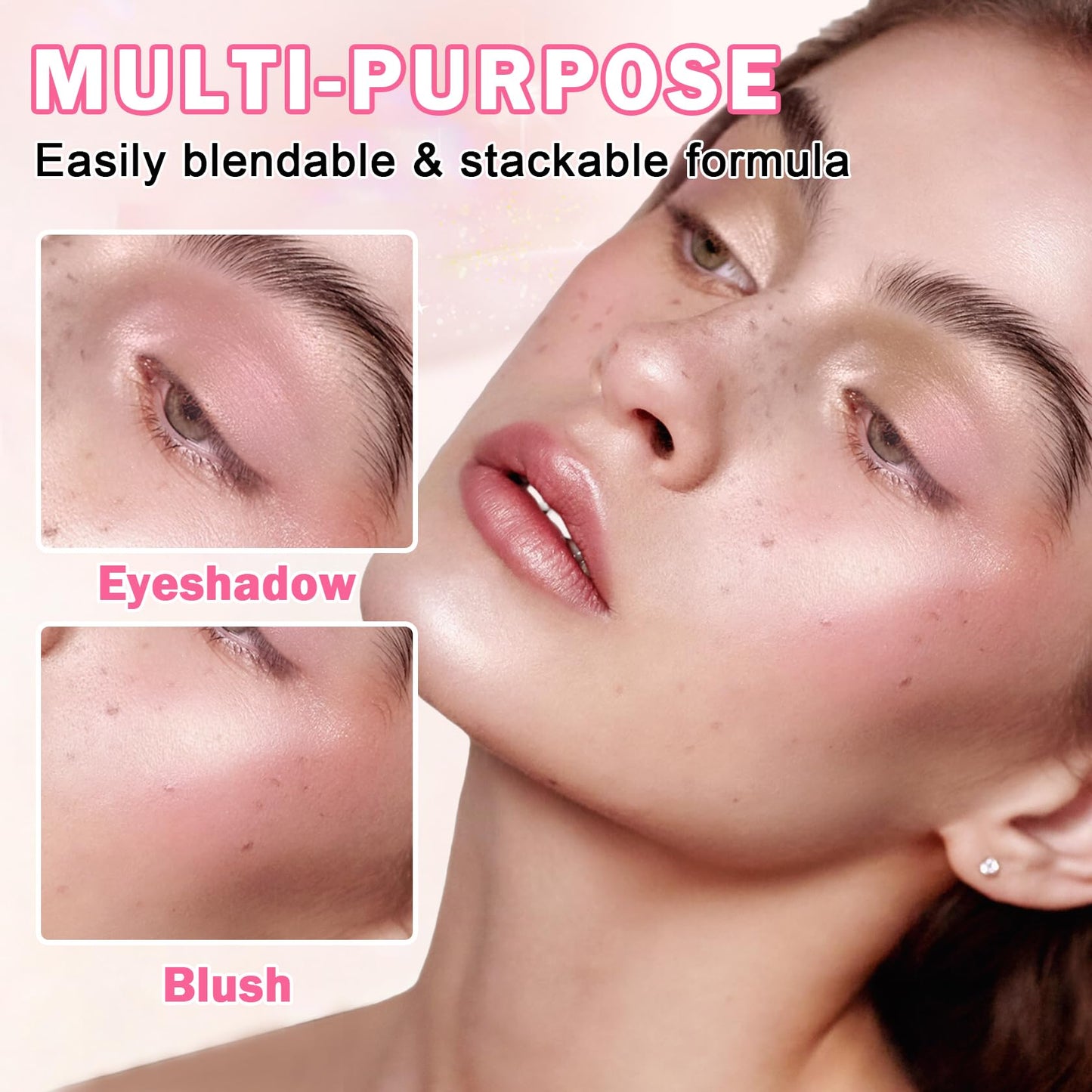 QIUFSSE Champagne Pearl and Metallic Silver Single Eyeshadow (10 + 12)