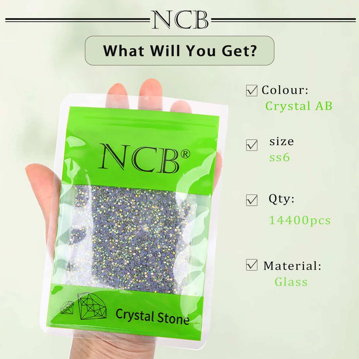 NCB 14400pcs Hotfix Crystal Rhinestones for Clothes Crafts, Hot Fix Bulk Flatback Crystals, Iron on Hotfix for DIY Decoration 100 Gross (Crystal AB, ss16/14400pcs)