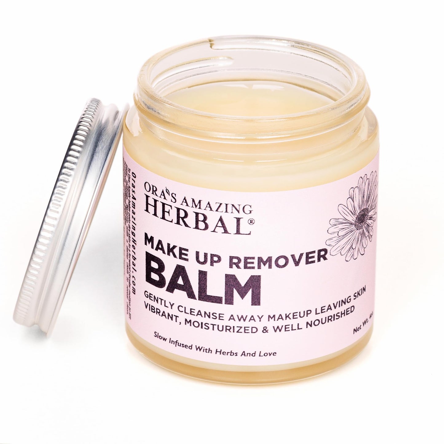Ora's Amazing Herbal Makeup Remover Balm, Calendula Cleansing Balm with Licorice Root,