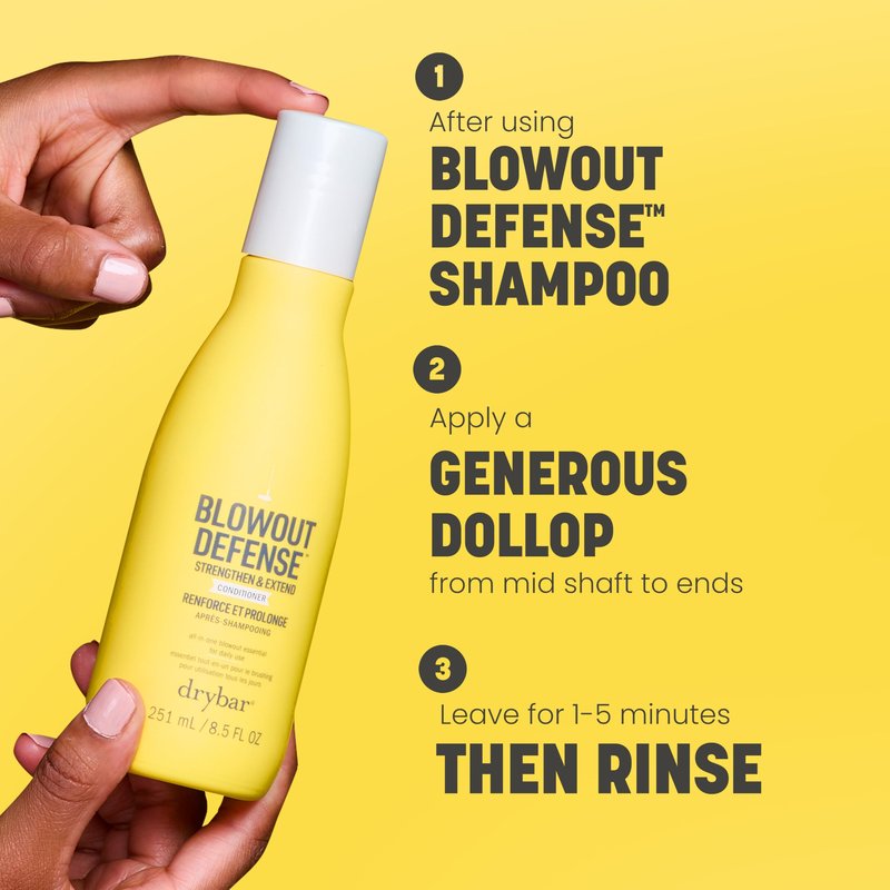 Drybar Blowout Defense Strengthen & Extend Conditioner, Lightweight Texture, Hydrates, Detangles, Reduces Breakage, No Build-Up, Long-Lasting Blowouts