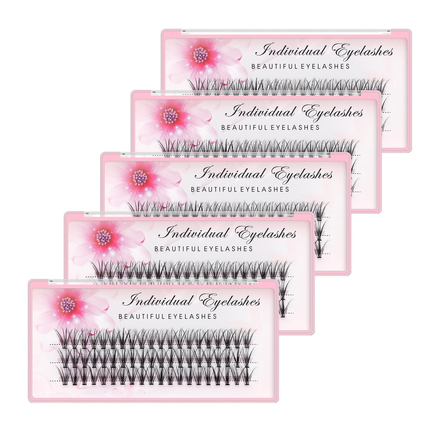 Bodermincer 20D 0.07mm Thickness 8-22mm To Choose Grafting False Eyelashes False Eyelashes Individual Natural Long Mink Fake Eyelashes Extension Handmade Bulk Wholesale (5 Packs-11mm)