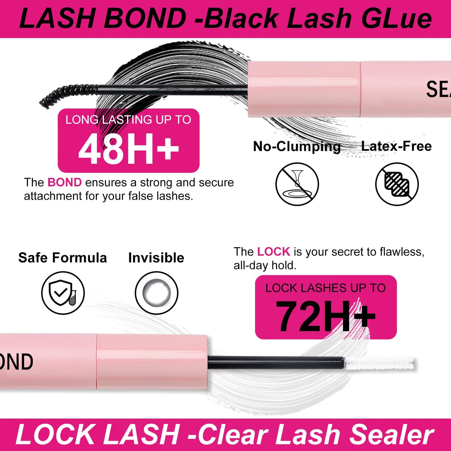 WiWiLINK Lash Clusters Kit Fluff Eyelash Clusters 80D Thick Volume Individual Lashes D Curl Cluster Eyelash Extensions 10-18mm DIY Lash Extension Kit Lash Bond and Seal Waterproof, Lash Applicator