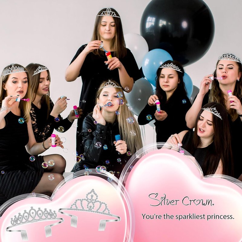 Crystal Tiara Crowns - 24 Pcs Rhinestone Headbands for Women | Perfect for Pageants, Weddings, Birthdays & Parties