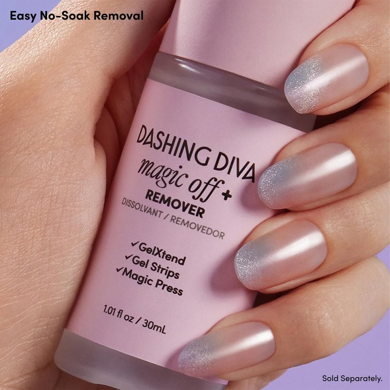 Dashing Diva GelXtend Nail Tips, 2 Pack - Clear, Medium Length, Round - Acrylic Nails with LED Glue - Lasts Up to 14 Days - False Nails - No-Soak, Easy Removal