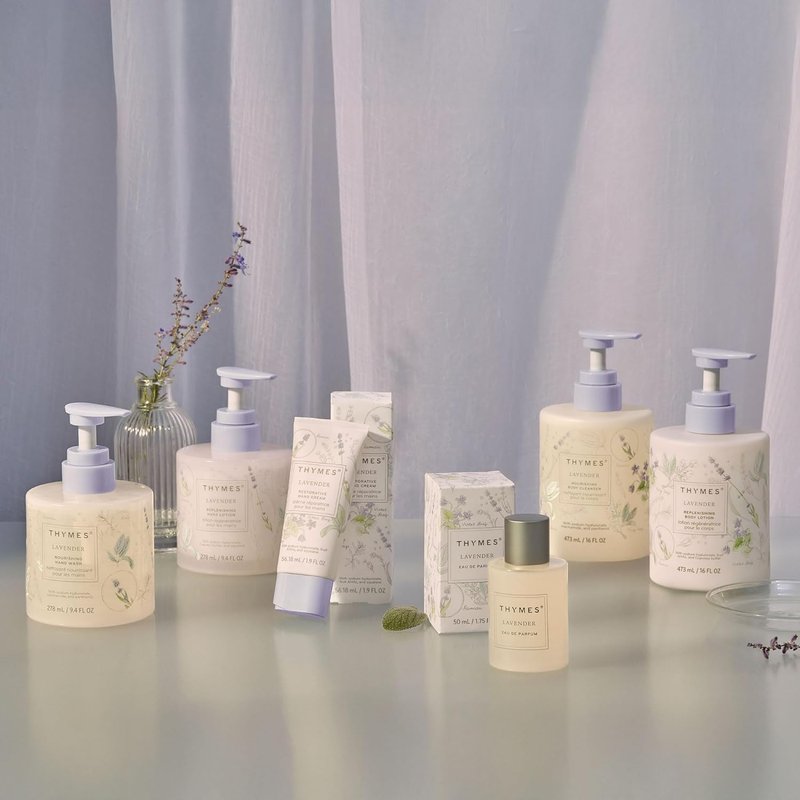 Thymes Replenishing Hand Lotion - Hydrating Formula for Dry Skin | Lavender, 9.4 fl oz