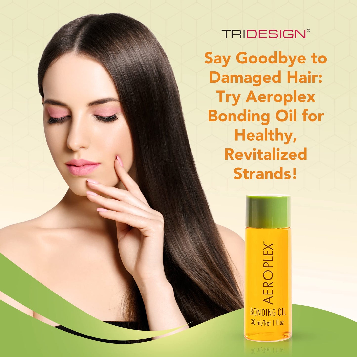 TRIDESIGN Aeroplex Bonding Oil - Repairs, Promotes Growth & Prevents Breakage - Silky Serum for Dry, Damaged & Frizzy Hair - Travel Size 30ml - Salon-Tested with UV & Heat Protection