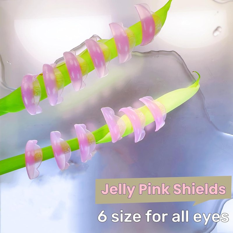 Lash Lift Shields C Curl - Flexible Eyelash Perm Rods for Natural Curl | 5 Sizes Available, Pink