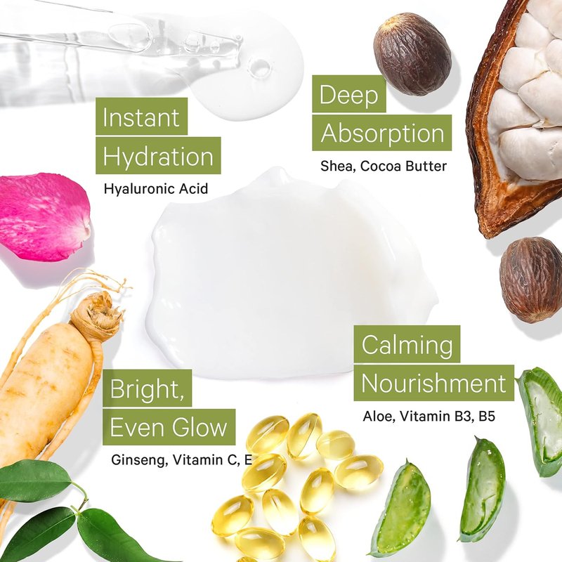 Hydrating Face Moisturizer & Calming Toner Spray - Hyaluronic Acid, Vitamin C, Organic Aloe | Sensitive Skin Care