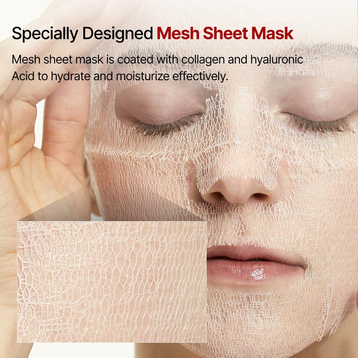 MEDITHERAPY Wrinkle-fit Face Mask & Wrinkle-fit Neck Mask + Facial Roller - Neck Wrinkle Patches, Neck Firming and Tightening Korean Deep Collagen Mask - Mesh Sheet Mask for Lifting Sagging Skin