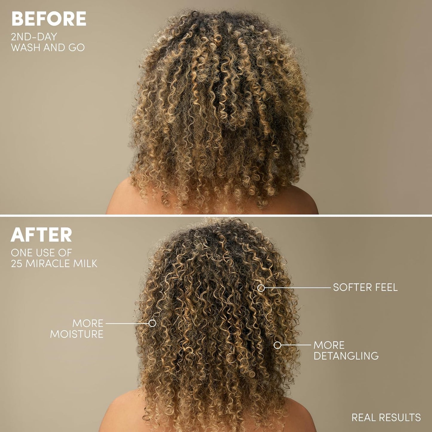 Mizani 25 Benefit Miracle Milk | Leave-In Conditioner for Curly Hair, Coconut Oil, Anti-Frizz, Paraben-Free