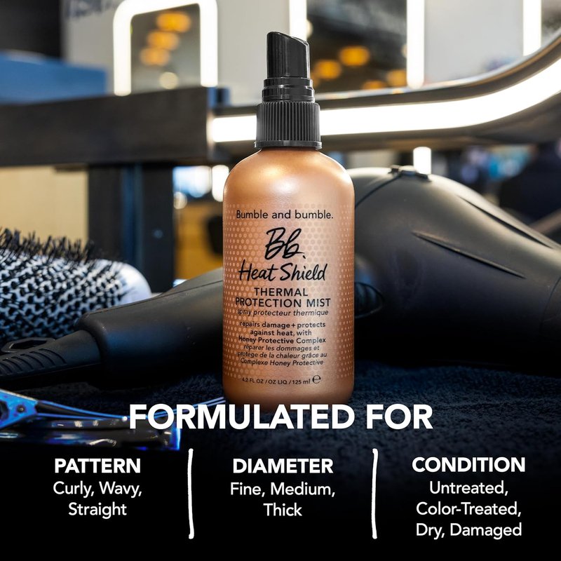 Bumble and Bumble Heat Shield Blow Dry Accelerator Mist - Reduces Drying Time, Anti-Frizz, Heat Protection | For All Hair Types