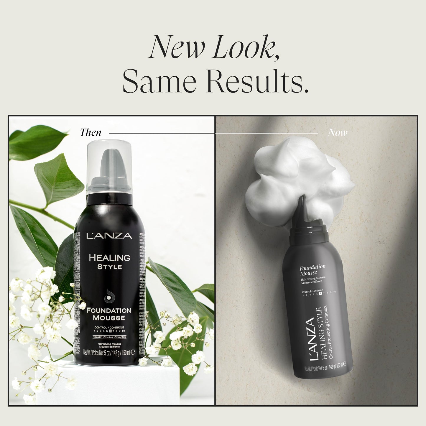 L'ANZA Healing Style Foundation Mousse with Medium Hold Effect, Refreshes and Moisturises Hair and Scalp, With Advanced Control Technology, Non-drying Formula, and Natural Ingredients (5 Fl Oz)