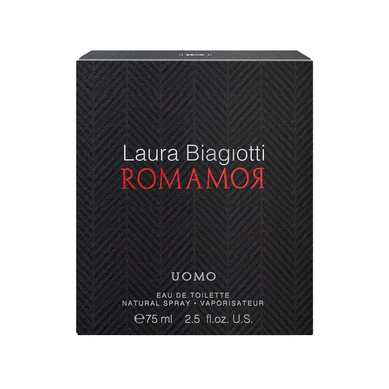 Laura Biagiotti Romamor - Cologne for Men - Amber Woody Fragrance - Perfume for Men with Grapefruit, Black Pepper, Vetiver and Ginger - 2.5 oz