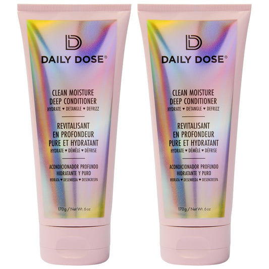 DAILY DOSE (2Pack 6oz Deep Conditioner Hair Mask/Masque - Treatment for Dry, Damaged & Colored Treated Hair - Paraben Free, Phthalates Free, Vegan & Cruelty Free - for All Hair Types