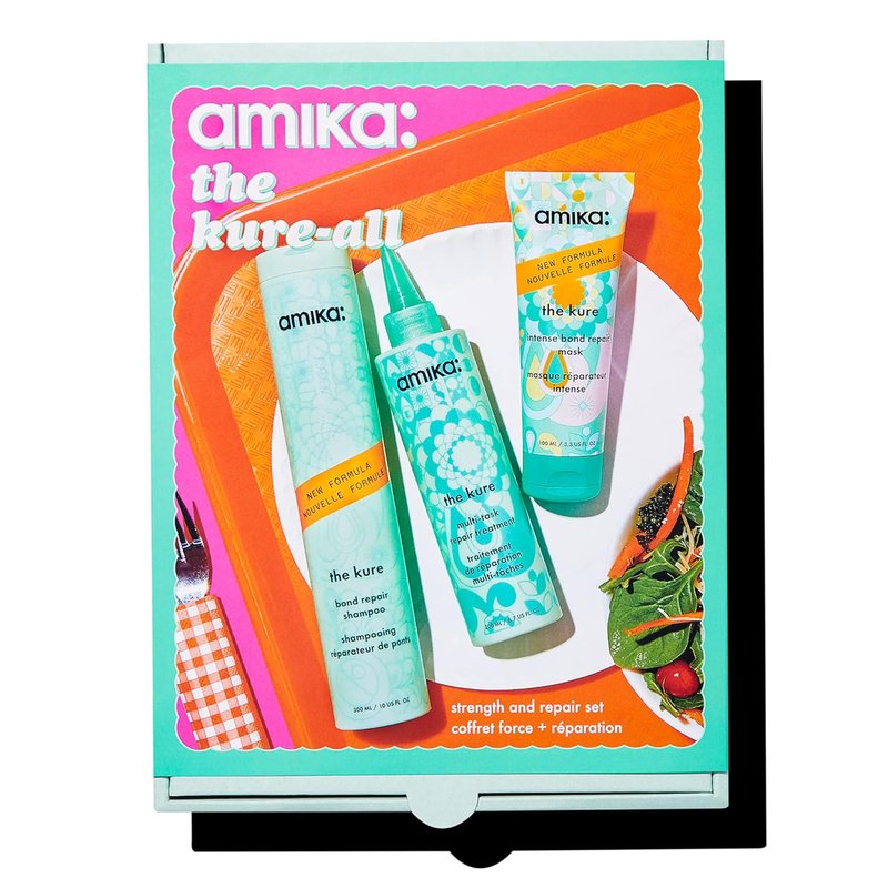 Amika Kure-All Strength & Repair Set - Nourishing Hair Treatment for Damaged Hair