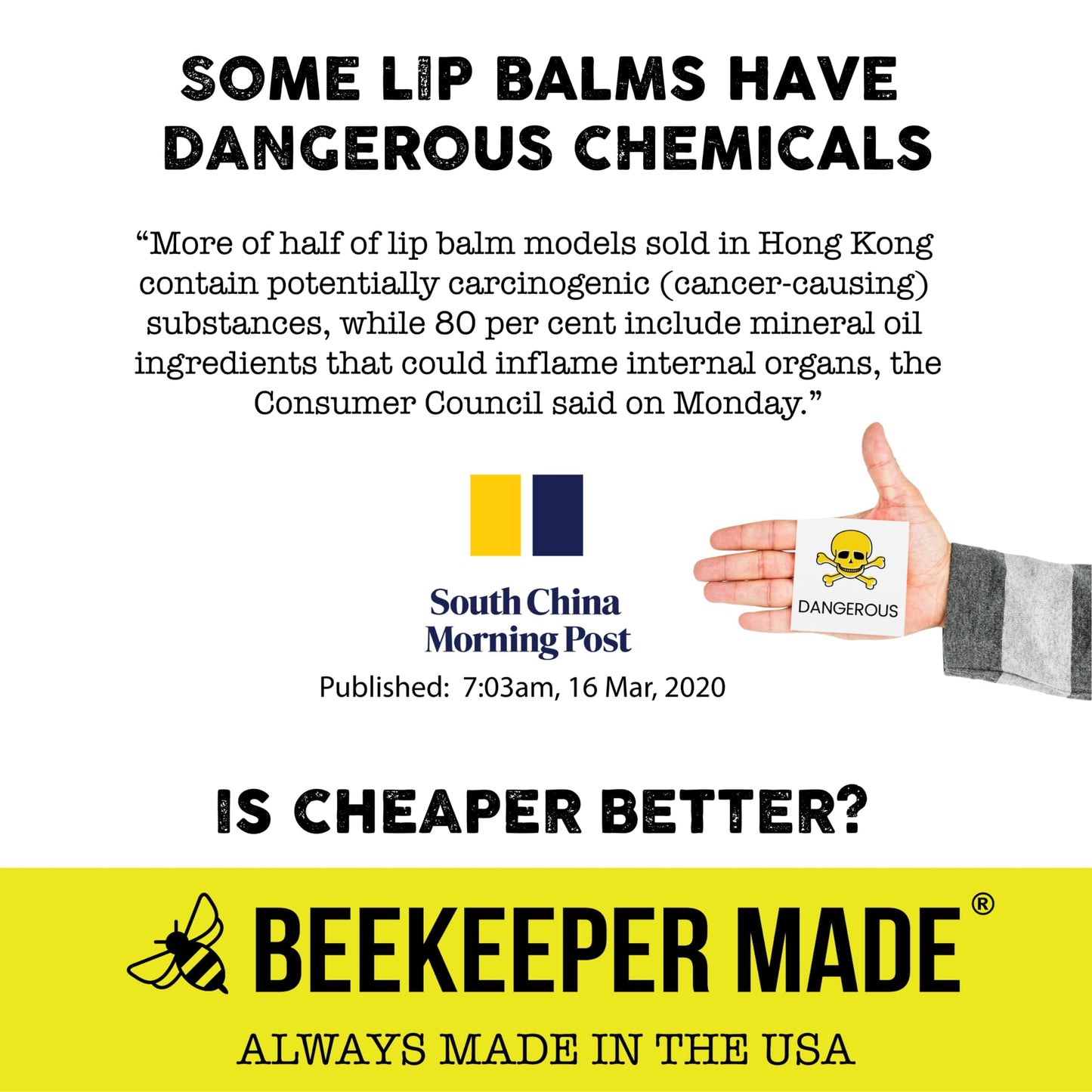 Beekeeper Made Natural Cherry Lip Balm Bulk, Unlabeled Filled, 100 Pack | Add Your Own Labels