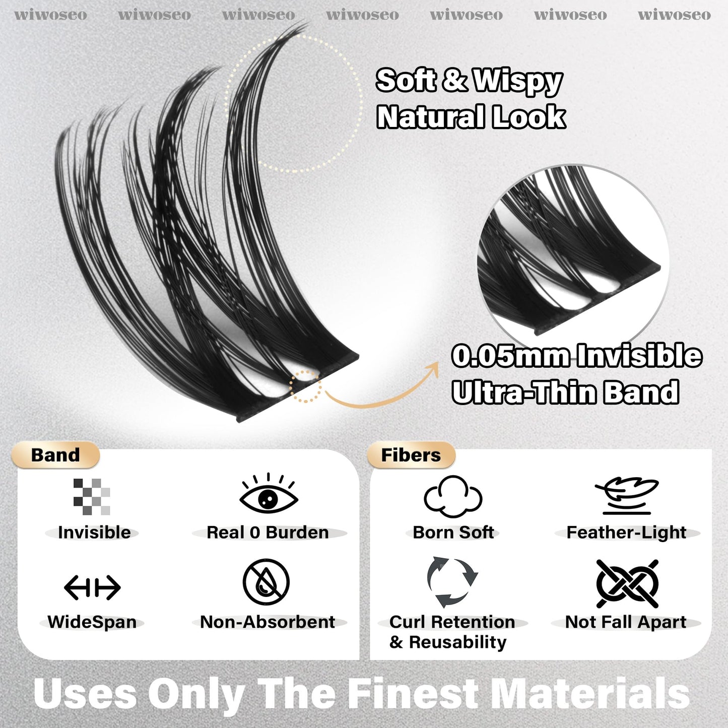 wiwoseo Flora Lash Clusters 10-14mm Flaunt Lash Clusters D Curl Short Lashes Clusters Wispy Individual Lashes Flaunt Lashes Clusters Short Eyelash Clusters Natural Lashes Cluster for Daily Makeup