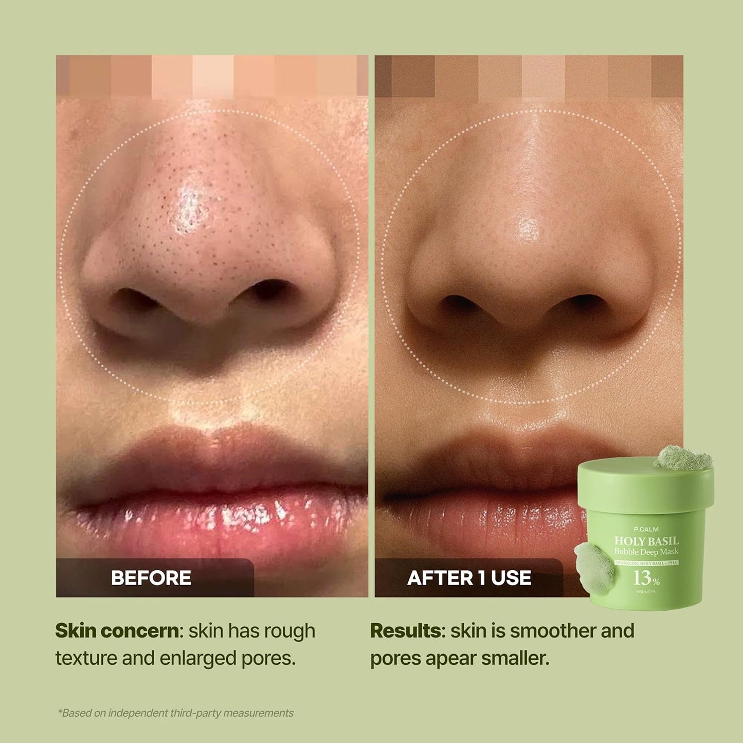 Viral Holy Basil Bubble Mask - Deep Cleansing Pore Treatment + Dual Brush Set | Carbonated Water & Holy Basil