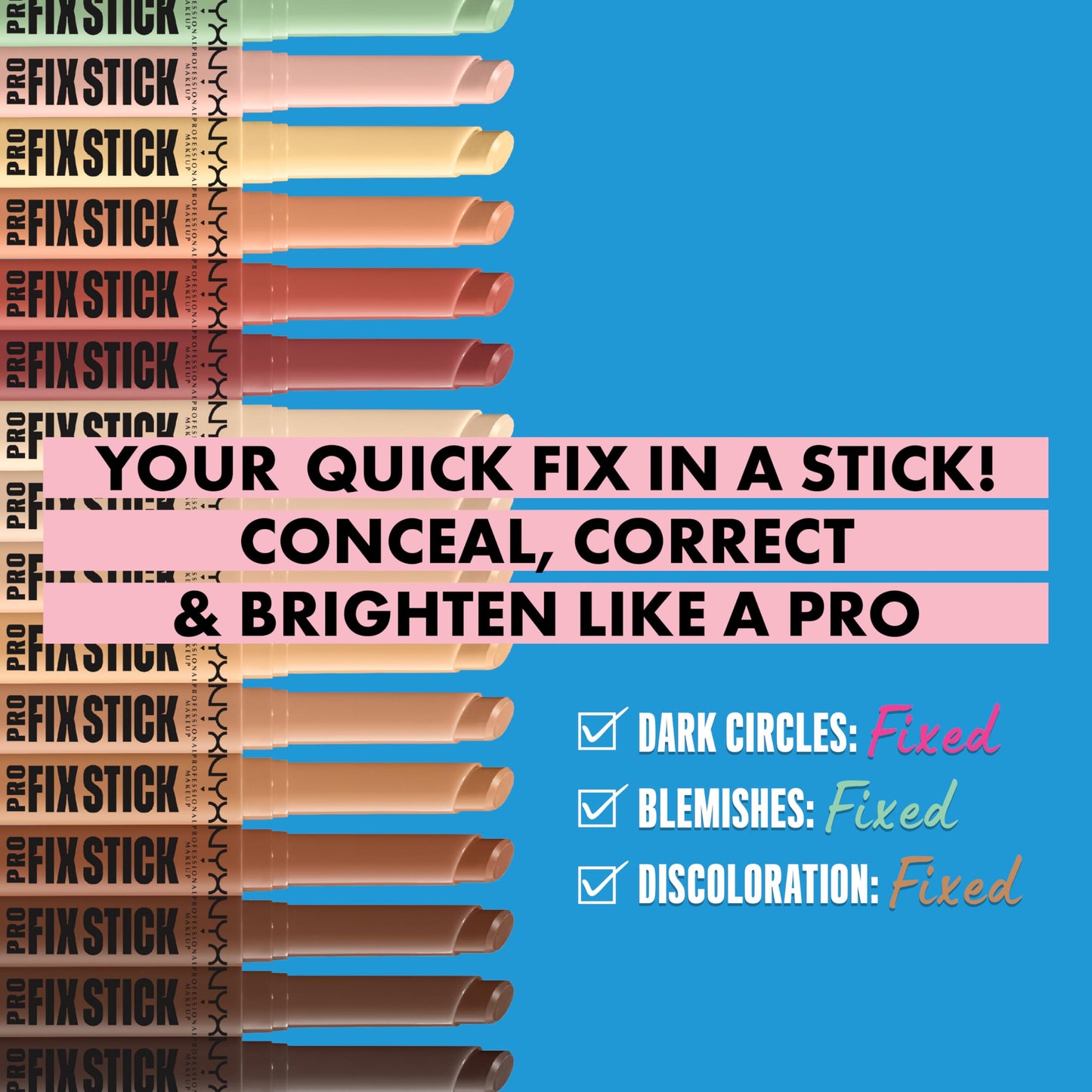 NYX PROFESSIONAL MAKEUP Pro Fix Stick Correcting Concealer, Buildable Medium Coverage Concealer Stick - Pale