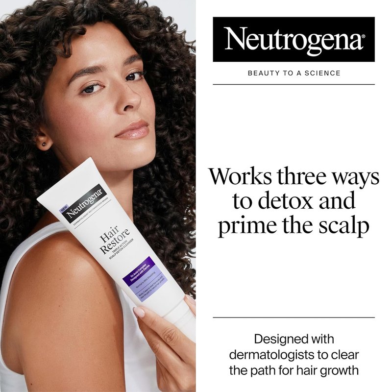 Neutrogena Hair Restore Scalp Detox Cleanser - Triple Action Formula | 8 Fl Oz