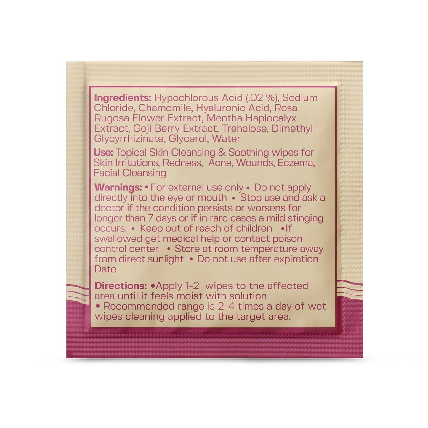 Hypochlorous Acid Wipes for Face & Skin | Daily Cleansing & Repair for Sensitive Skin - 75 Wipes