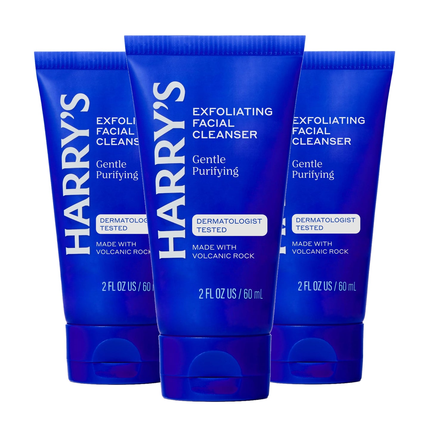 Harry's Face Wash for Men, Gentle Formula with Volcanic Rock Natural Exfoliant, Dermatologist Tested