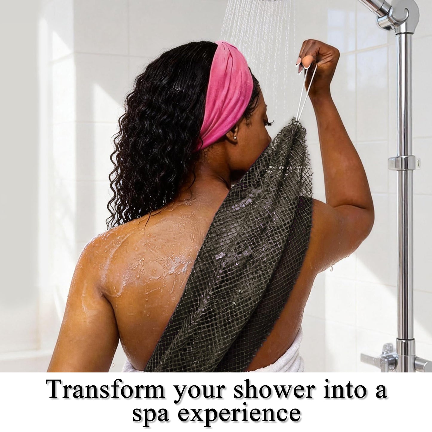 SubSahara Authentic African Net Sponge - 5 Pack Exfoliating Bath & Shower Loofah Sponge for Body & Face, Gentle Scrubber for All Skin Types, Travel, Durable